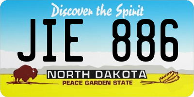 ND license plate JIE886