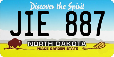 ND license plate JIE887