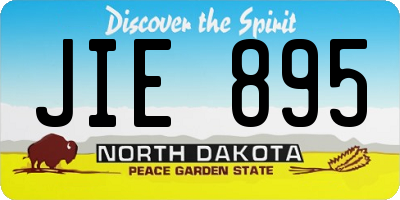ND license plate JIE895