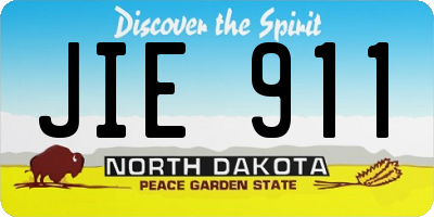 ND license plate JIE911