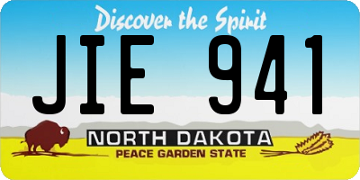 ND license plate JIE941