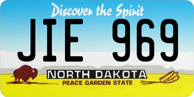 ND license plate JIE969