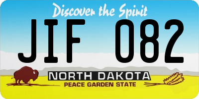ND license plate JIF082