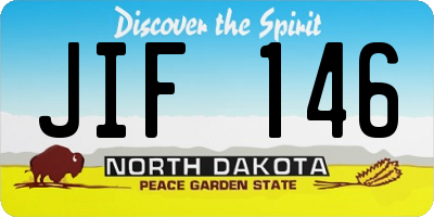 ND license plate JIF146