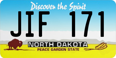 ND license plate JIF171