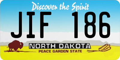 ND license plate JIF186