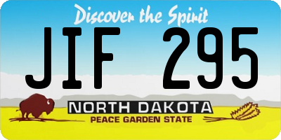 ND license plate JIF295