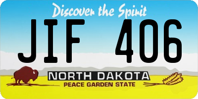 ND license plate JIF406