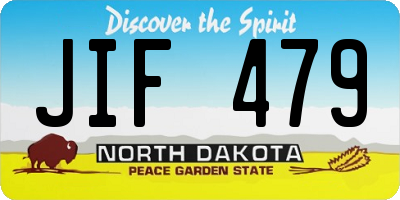 ND license plate JIF479