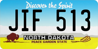 ND license plate JIF513