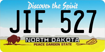 ND license plate JIF527
