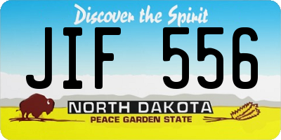 ND license plate JIF556