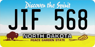 ND license plate JIF568