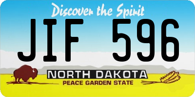 ND license plate JIF596