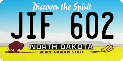ND license plate JIF602