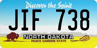 ND license plate JIF738