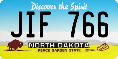 ND license plate JIF766