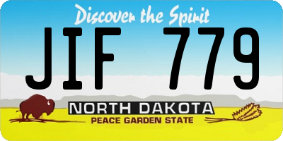 ND license plate JIF779