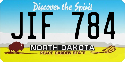 ND license plate JIF784