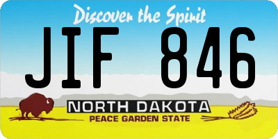 ND license plate JIF846