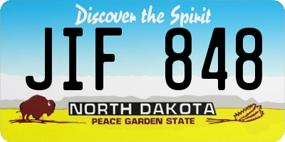 ND license plate JIF848