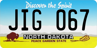 ND license plate JIG067