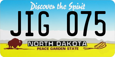 ND license plate JIG075