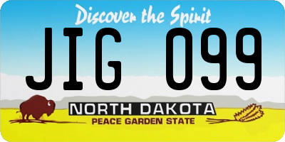 ND license plate JIG099