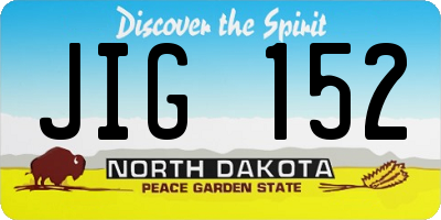 ND license plate JIG152