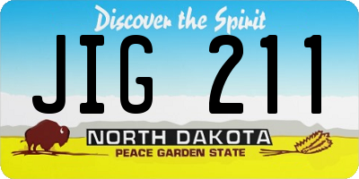 ND license plate JIG211