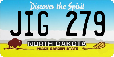 ND license plate JIG279