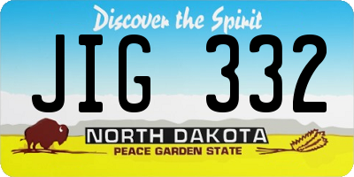 ND license plate JIG332