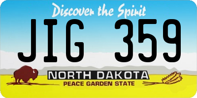 ND license plate JIG359