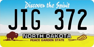 ND license plate JIG372