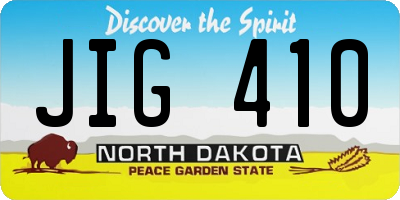 ND license plate JIG410