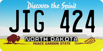 ND license plate JIG424