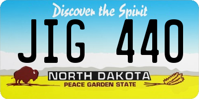 ND license plate JIG440