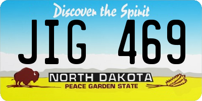 ND license plate JIG469