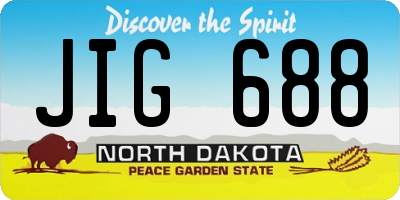 ND license plate JIG688