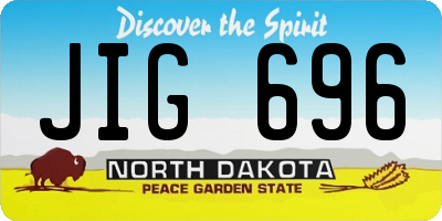ND license plate JIG696