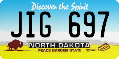 ND license plate JIG697