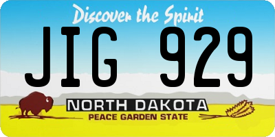 ND license plate JIG929