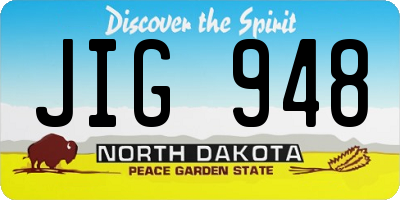 ND license plate JIG948