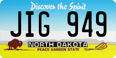 ND license plate JIG949