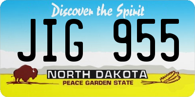 ND license plate JIG955