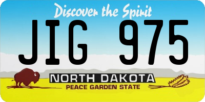 ND license plate JIG975