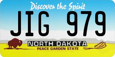 ND license plate JIG979