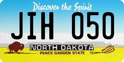 ND license plate JIH050