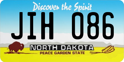 ND license plate JIH086