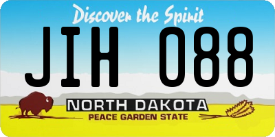 ND license plate JIH088